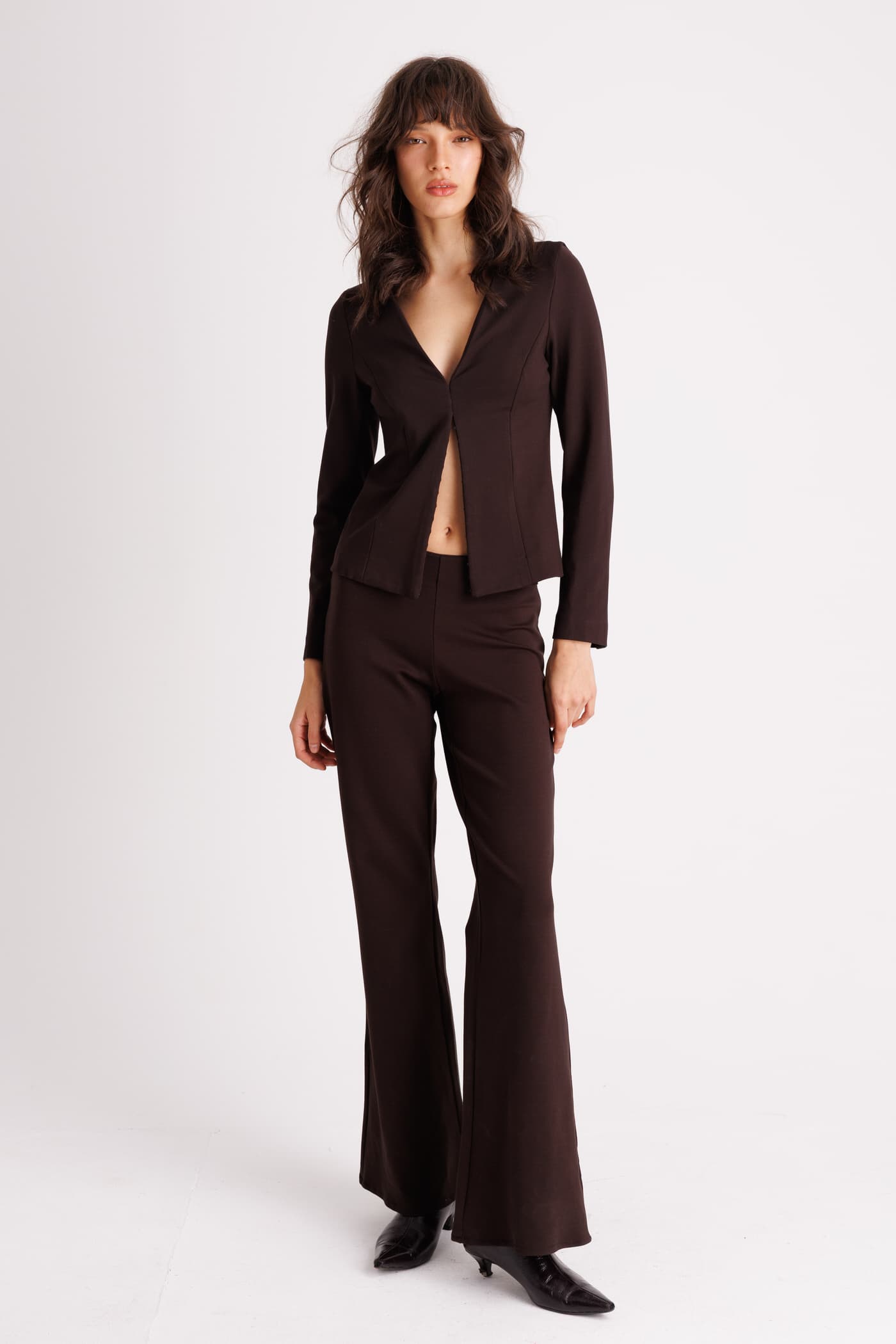 Flared pants - Dark Brown